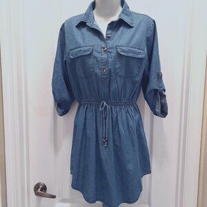 Speed Control New York-Women's Shirt/Dress Size Small Chambray-Blue Denim-Casual